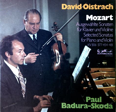 Mozart Oistrach Badura Skoda Selected Sonatas For Piano Violin Lp