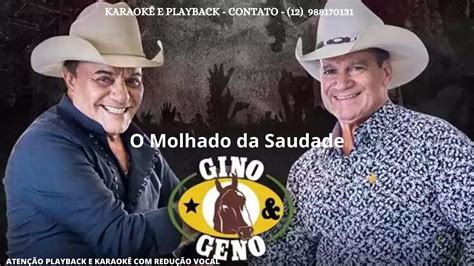 karaokê Gino Geno O Molhado da Saudade cont 12 988170131 YouTube