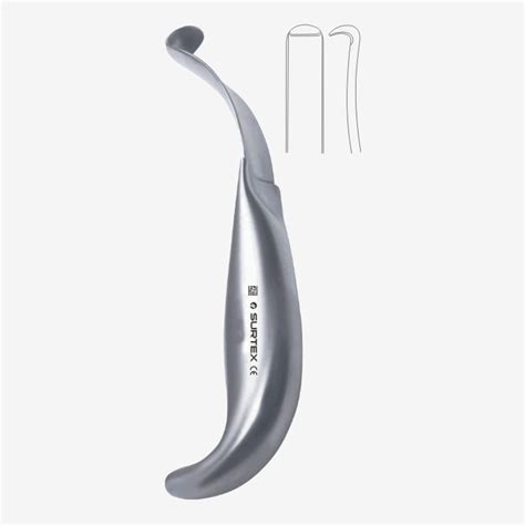 Surtex Hargis Mandibular Body Retractor Concave Blade