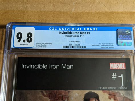 Riri Williams Invincible Iron Man 1 Granov Missy Hip Hop Variant Cgc 9 8 Nm M Ebay