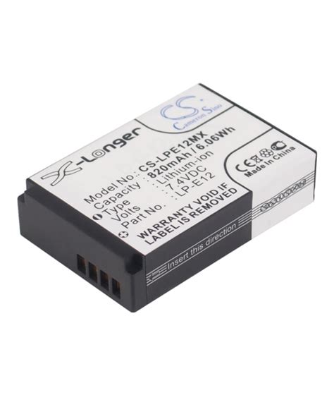 74v 082ah Li Ion Battery For Canon Eos 100d Batteries4pro