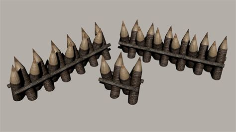 3d Spike Wall Model