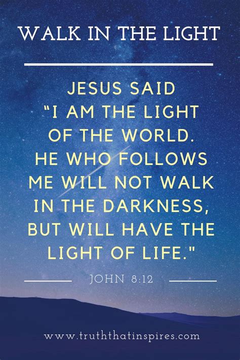 the words jesus said i am the light of the world he who follows me will ...