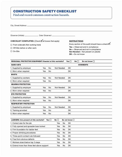 Building Inspection Checklist Printable