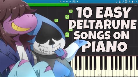 Deltarune Easy Songs On Piano Compilation Piano Tutorial Youtube