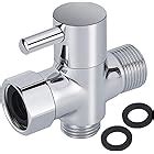 Luxe Metal T Adapter With Shut Off Valve Way Tee Connector Chrome