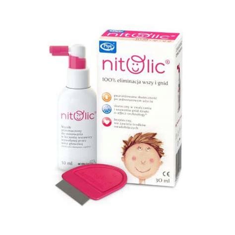 PIPI NITOLIC spray na wszy i gnidy 30 ml grzebień 12597624073 Allegro pl