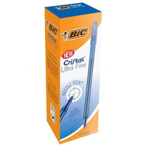 Boite De Stylos Bic Cristal Ultra Fine Bleu Spacenet Tunisie