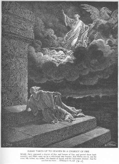 Elijah Ascends to Heaven in a Chariot of Fire - Gustave Dore - WikiArt.org