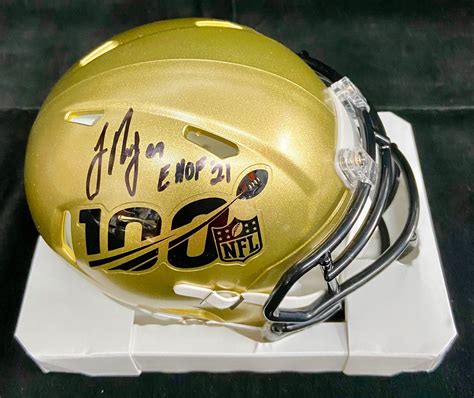 NFL 100 Mini Helmet Autographed by Jon Runyan - Carls Cards & Collectibles