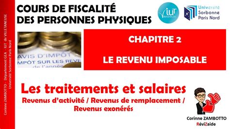 Cours De FiscalitÉ Des Personnes Physiques Les Traitements Et