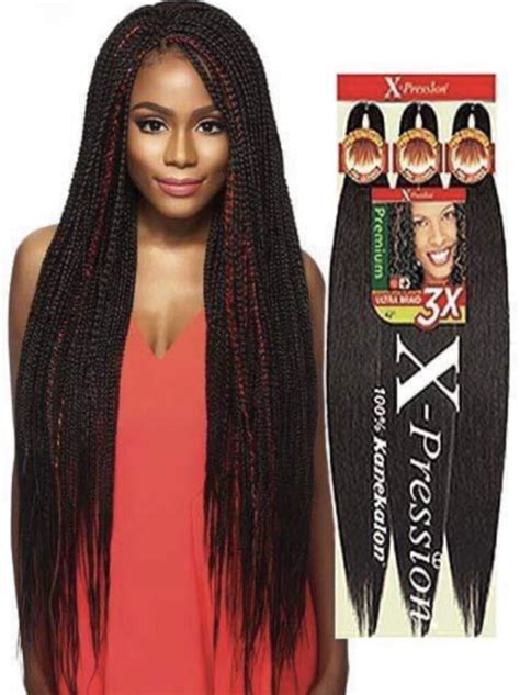 X Pression 3x Ultra Braid 100 Kanekalon Braiding Pre Stretched Hair 42