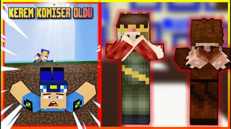 Mİnecraft Kerem Komİser UÇurumdan DÜŞtÜ 😱 Minecraft Zengin Fakir Hayatı Youtube