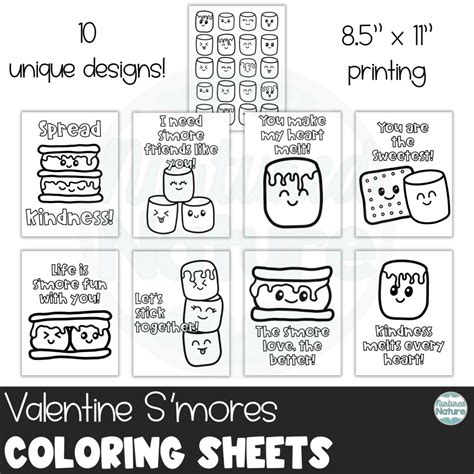 Smores Coloring Pages For Valentines Day Craft Made By Teachers