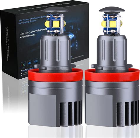 Alla Lighting 40W H8 LED Angel Eye 360 Degree Halo Bulb CREE Daytime