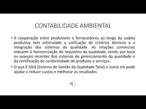 CONTABILIDADE AMBIENTAL AULA 10 YouTube