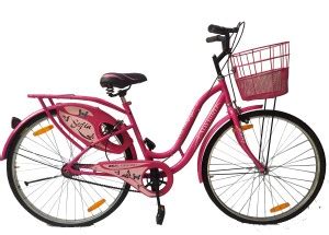 Bsa Ladybird Sofia Girls Road Racing T Bicycle Basket Pink Cycle T