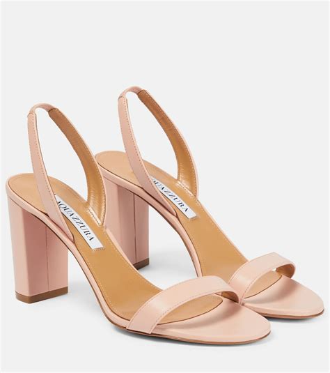 Aquazzura So Nude Block Suede Sandals Aquazzura