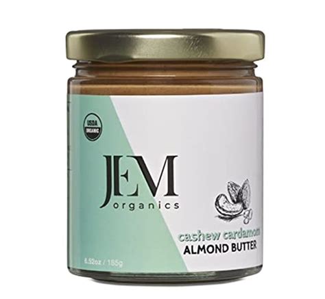 Jem Organics Cashew Cardamom Almond Nut Butter Organic