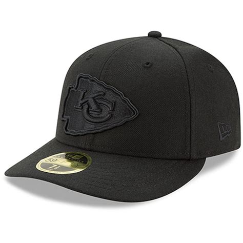 Mens New Era Kansas City Chiefs Black On Black Low Profile 59fifty