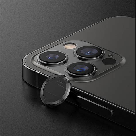 Buy Metal Ring Camera Lens Screen Protector Tempered Glass For Iphone Black