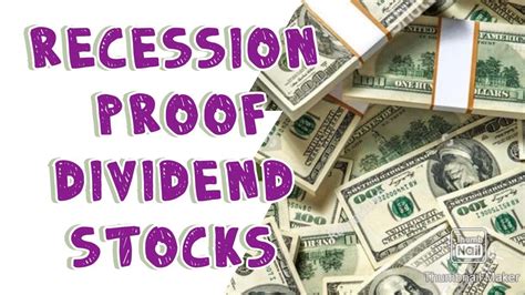 Recession Proof Best Monthly Dividend Stocks Dividend Investing Youtube