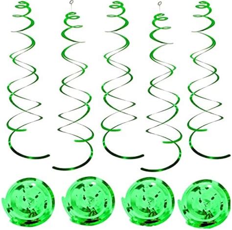 Amazon Pcs Green Hanging Swirl Party Decorations Sparkle Green