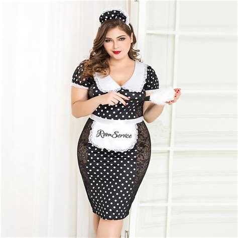 Women Sexy Babydoll Lingerie Plus Size Maid Uniform Cosplay Costume Sexy Porno Lingerie Hot