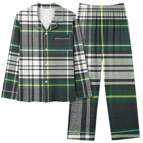 Lovskoo Lounge Sets For Women 2024 Plaid Pajamas Set Long Sleeve