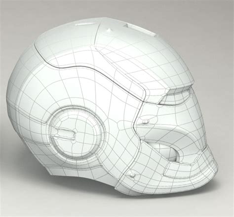 iron man helmet 3d model