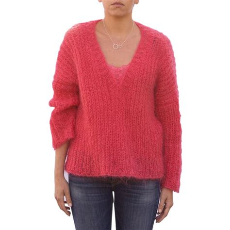 Pull Oversize En Mohair Ample Et Large Chandail Tricot Main En