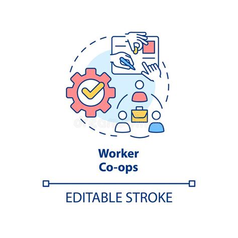 Worker Co Ops Concept Icon Stock Vector Illustration Of Linear 247484385