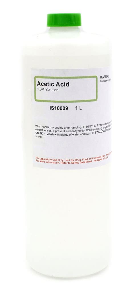 Acetic Acid Solution, 1000mL - 1M - The Curated Chemical Collection ...