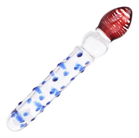 Consolador Vaginal Anal De Vidrio Templado Dildo Cristal Color