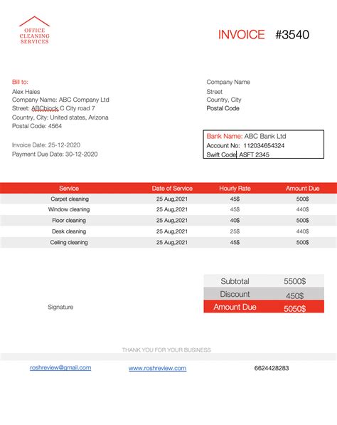 9 Free Cleaner Invoice Templates Invoice Professionally