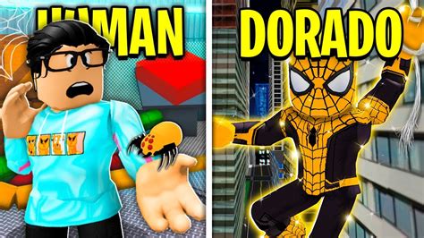 Me convertí en DORADO HOMBRE ARAÑA Roblox YouTube