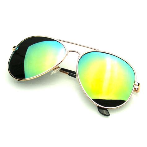 Polarized Full Mirror Silver Aviator Sunglasses