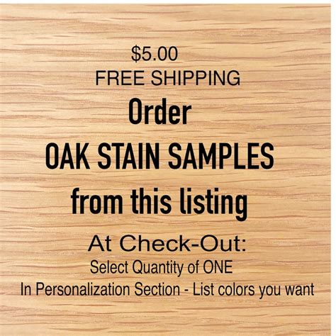 SAMPLES of Stain Colors Over Oak Wood Order Oak Stain Samples Here Free ...