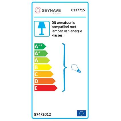 Lampe à poser Seynave Alizée blanc 40 W