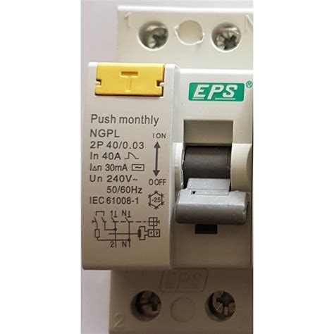 EPS 40A 63A 2 POLE 30mA 100mA ELCB RCCB SIRIM Approve Shopee Malaysia