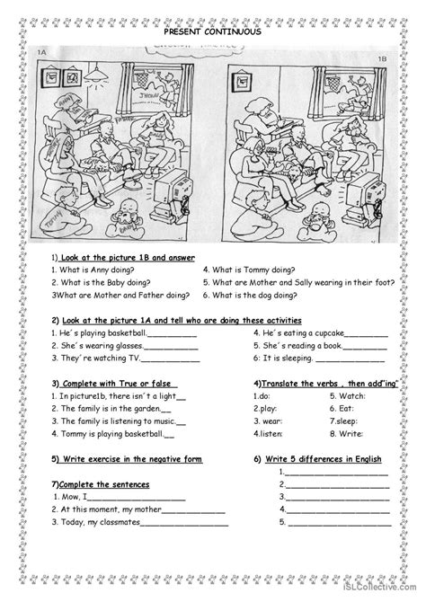 Present Continuous English Esl Worksheets Pdf And Doc