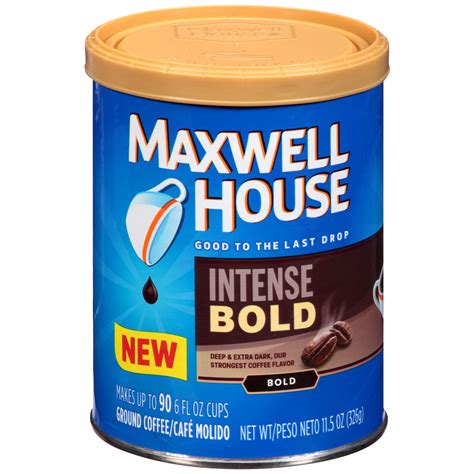 Maxwell House Intense Bold Dark Roast Ground Coffee 11 5 Oz Canister