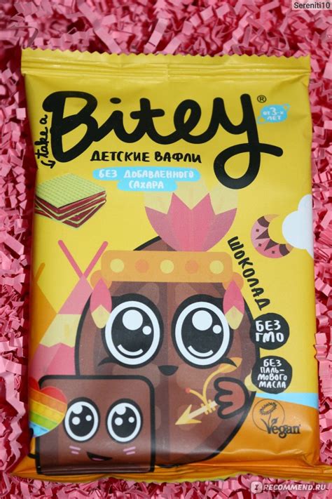 Вафли Bitey Детские Шоколад (без добавления сахара) - «Вкусная вафля ...