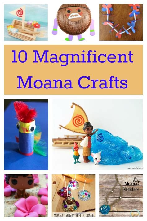 10 Magnificent Moana Crafts Moana Crafts Arts And Crafts For Kids