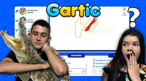 ELA É MUITO RUIM NO GARTIC E A HISTÓRIA DO JACARÉ YouTube