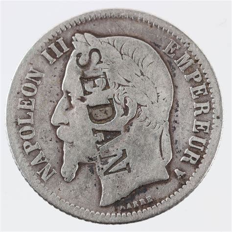 Second Empire Monnaie Satirique 1 Frs Napoléon III en argent