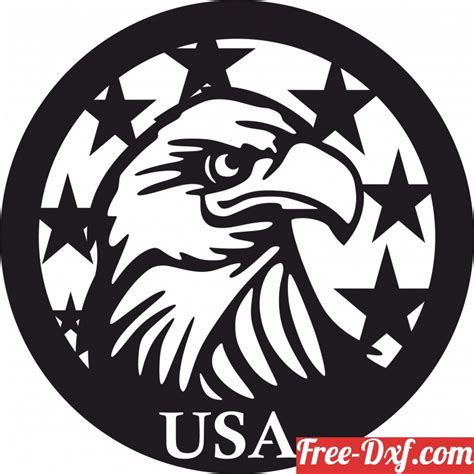 Download American Eagle Flag xlYdv High quality free Dxf files, S