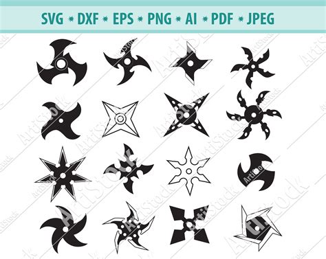 Ninja Star Svg Throwing Star Shuriken Svg Shuriken Clipart Etsy Uk