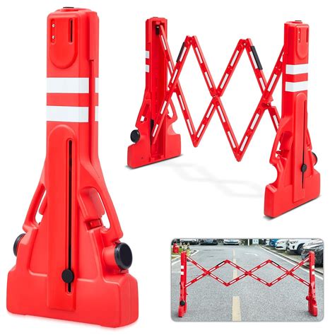 Yuntau Expandable Mobile Barricade 7 5 Ft Plastic Barricade Expanding