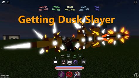 Getting Dusk Slayer Roblox Critical Legends YouTube